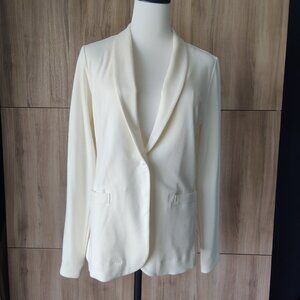 Uniqlo Jersey Blazer Jacket White XS